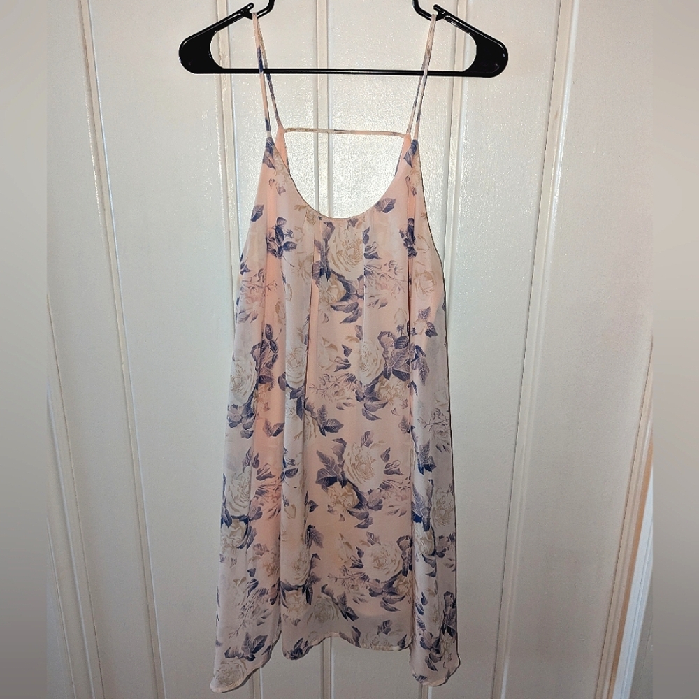 Floral Pink and Blue Dress